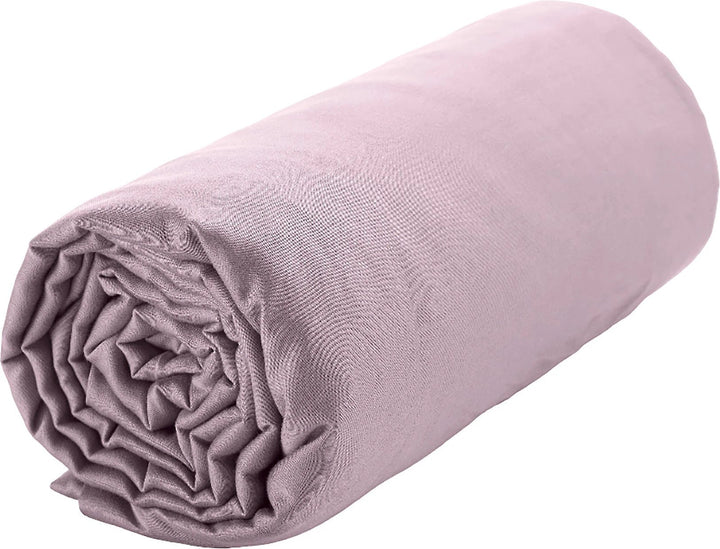 Drap housse bonnet:30cm 100% satin de coton 105 fils tourterelle by Baton Rouge