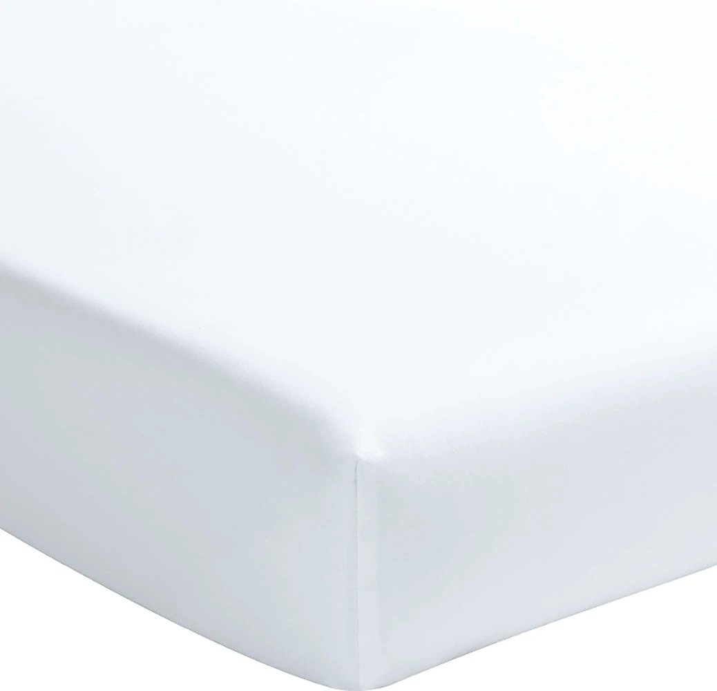 Drap housse +30 100% percale de coton lavé blanc nuage by Baton Rouge