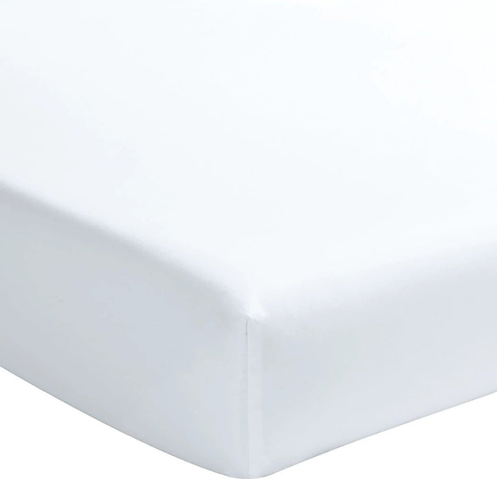 Drap housse +30 100% percale de coton lavé blanc nuage by Baton Rouge