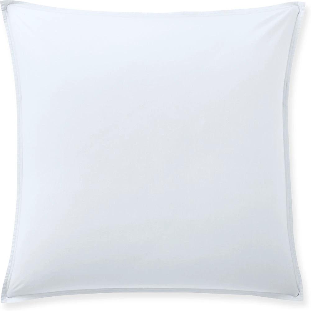 Taie d'oreiller avec volant 100% percale de coton lavé blanc nuage by Baton Rouge