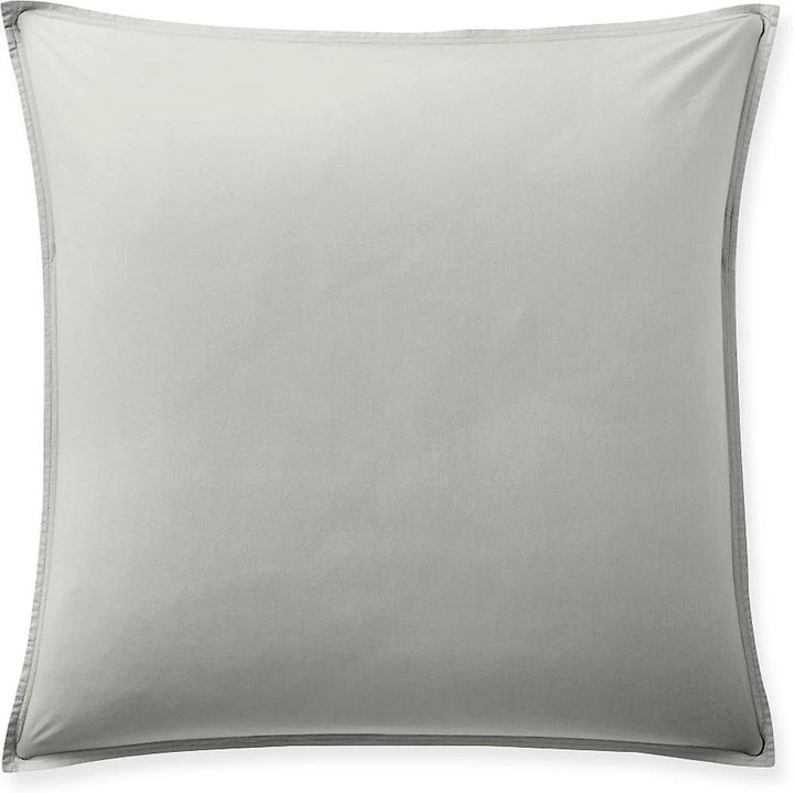 Taie d'oreiller avec volant 100% percale de coton lavé gris perle by Baton Rouge