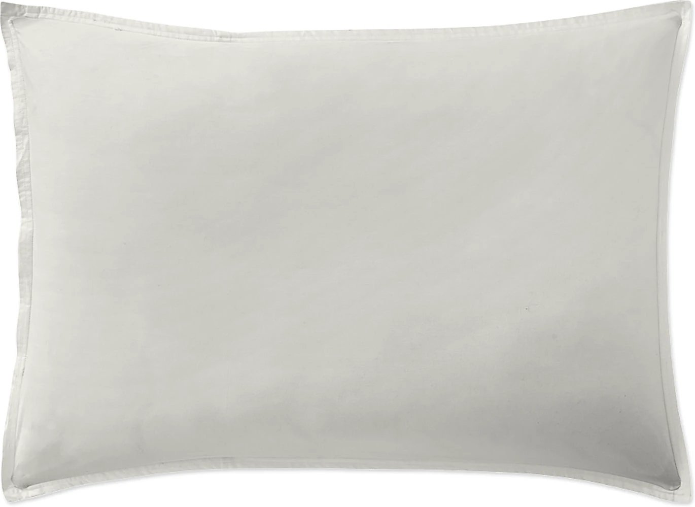 Taie d'oreiller avec volant 100% percale de coton lavé gris perle by Baton Rouge