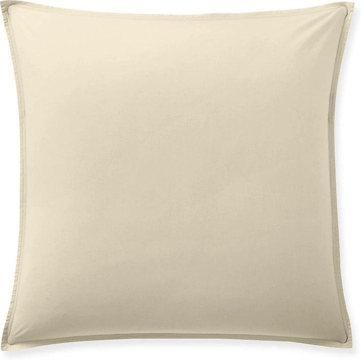 Taie d'oreiller avec volant 100% percale de coton lavé écru by Baton Rouge