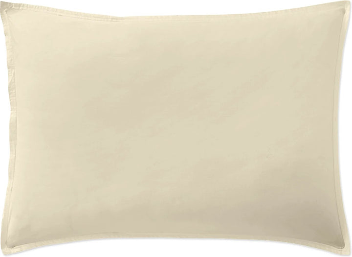 Taie d'oreiller avec volant 100% percale de coton lavé écru by Baton Rouge
