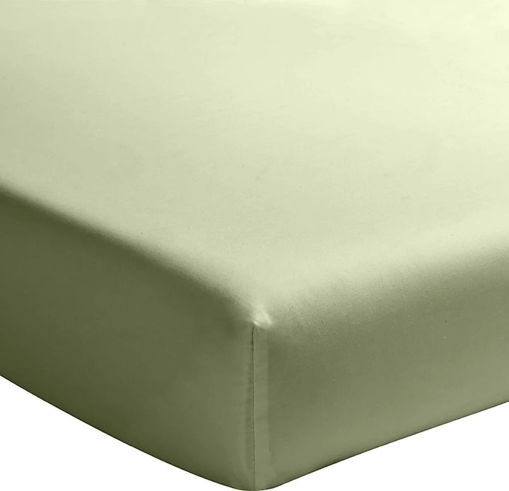 Drap housse +30 100% percale de coton lavé vert d'eau by Baton Rouge