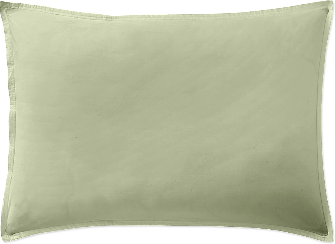 Taie d'oreiller avec volant 100% percale de coton lavé vert d'eau by Baton Rouge