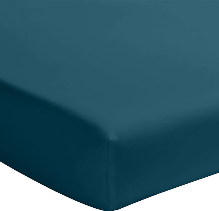 Drap housse +30 100% percale de coton lavé bleu impérial by Baton Rouge