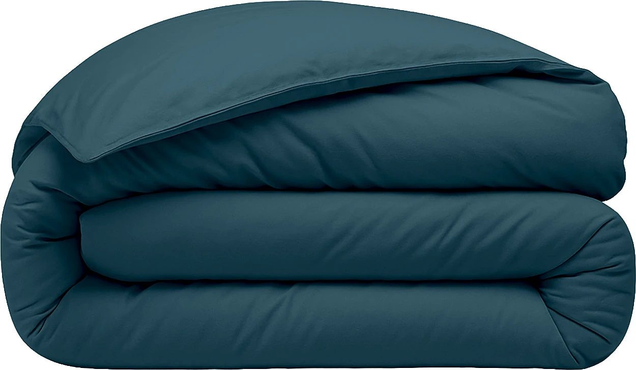 Housse De Couette 100% Percale De Coton Lavé Bleu Impérial by Baton Rouge