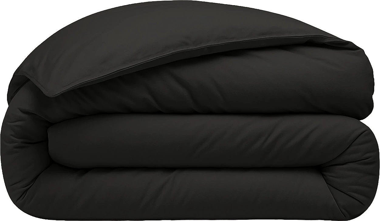 Housse de couette 100% percale de coton lavé noir minuit by Baton Rouge