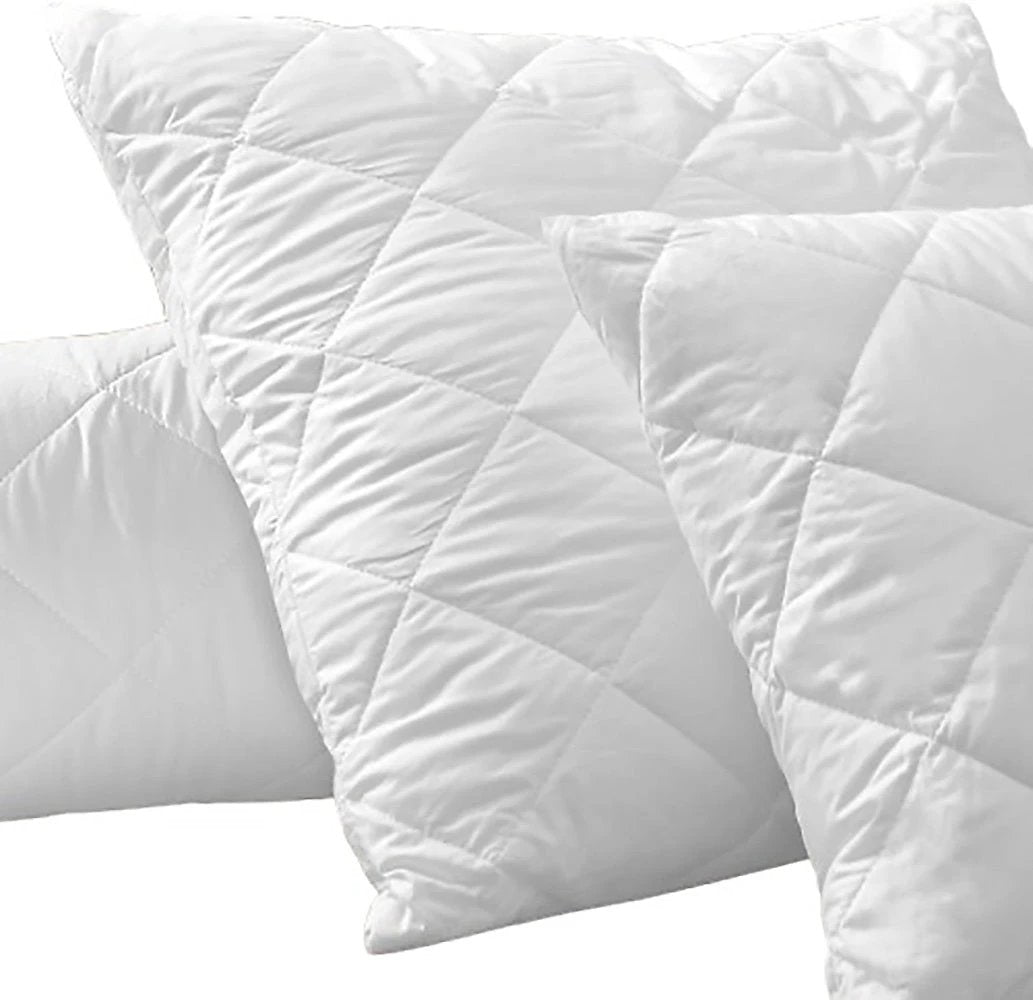 Lot de 2 protege oreiller 100% polyester 205gsm matelasse / respirant blanc by BLANC PASSION