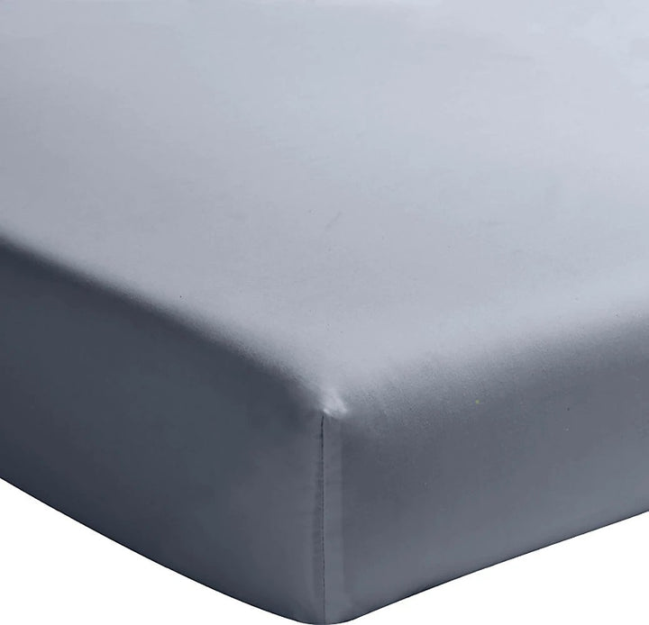 Drap housse uni baton rouge 100% percale de coton lavé - bleu forever/bleu anthracite by Baton Rouge