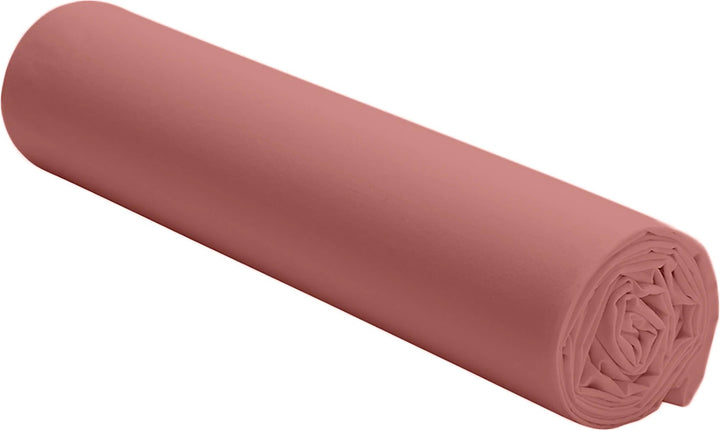 Drap housse uni baton rouge en 100% percale de coton lavé 80 fils/cm_ - vieux rose by Baton Rouge