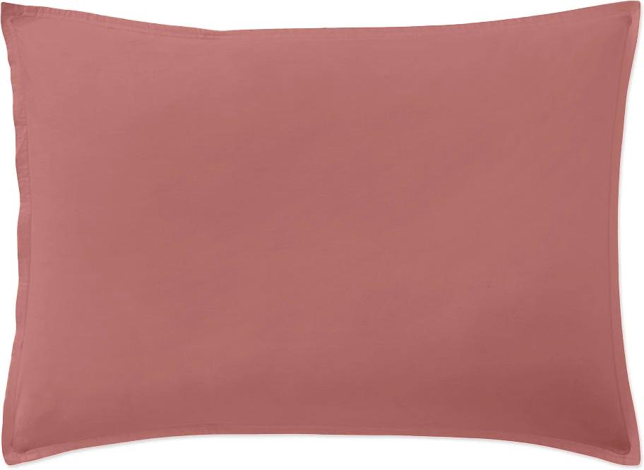 Taie d'oreiller baton rouge 100% percale de coton lavé 80fils/cm_ - vieux rose by Baton Rouge