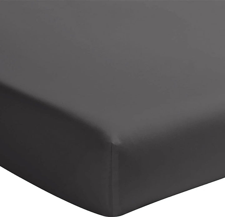 Drap housse uni baton rouge 100% percale de coton lavé - gris magnet/gris anthracite by Baton Rouge