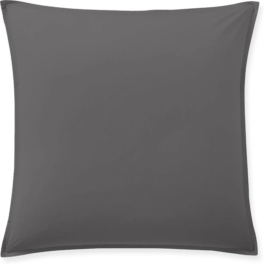Taie d'oreiller baton rouge 100% percale de coton lavé 80fils/cm_ - gris magnet/gris anthracite by Baton Rouge