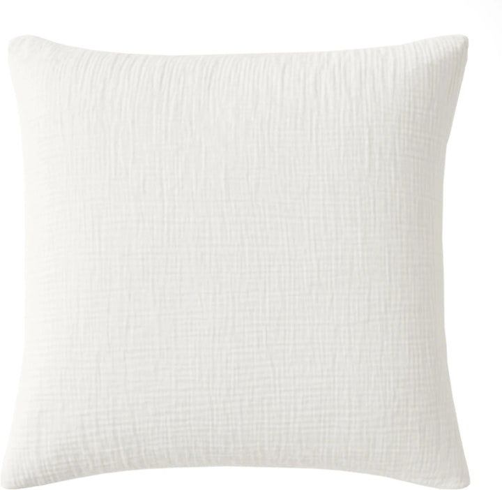 Taie d'oreiller 100% gaze de coton lavé blanc pur by Baton Rouge