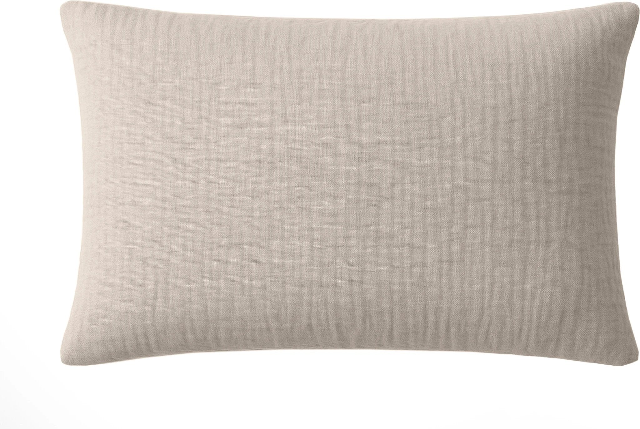 Taie d'oreiller 100% gaze de coton lavé ecru naturel by Baton Rouge