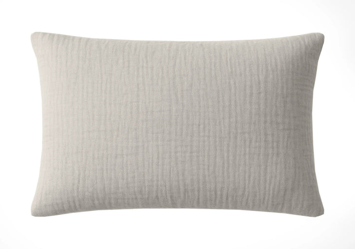 Taie d'oreiller 100% gaze de coton lavé gris glacier by Baton Rouge