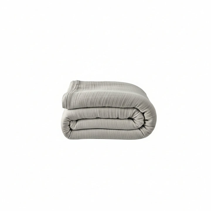 Housse de couette 100% gaze de coton lavé gris glacier by Baton Rouge
