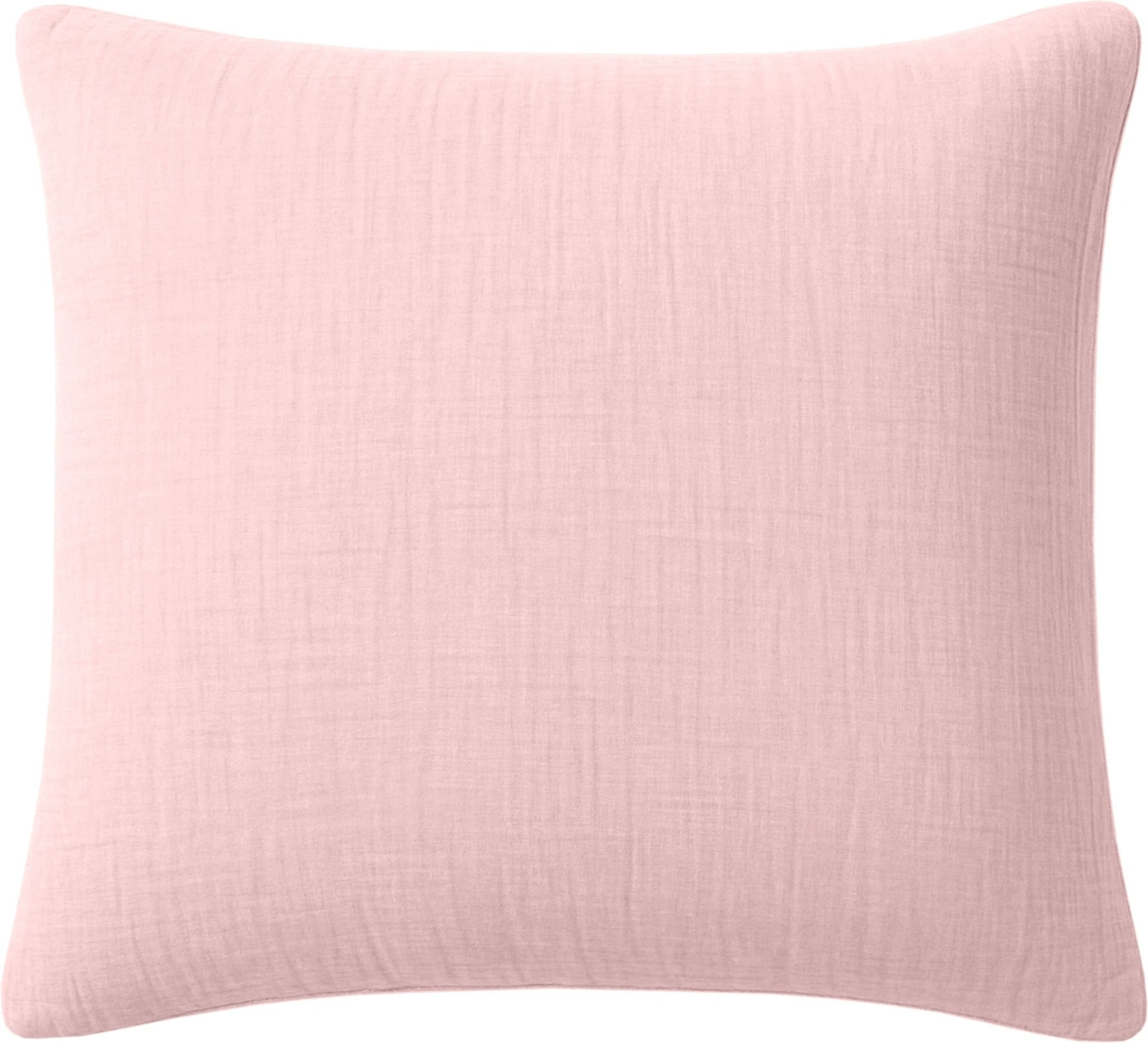 Taie d'oreiller 100% gaze de coton lavé rose lotus by Baton Rouge