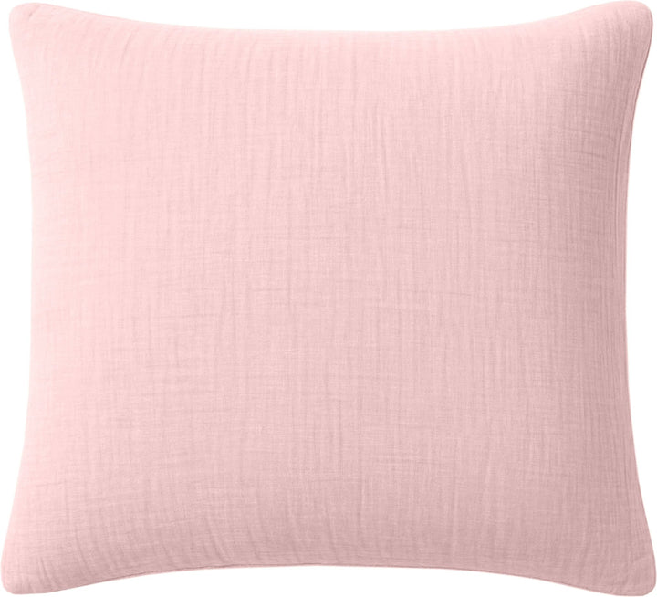 Taie d'oreiller 100% gaze de coton lavé rose lotus by Baton Rouge