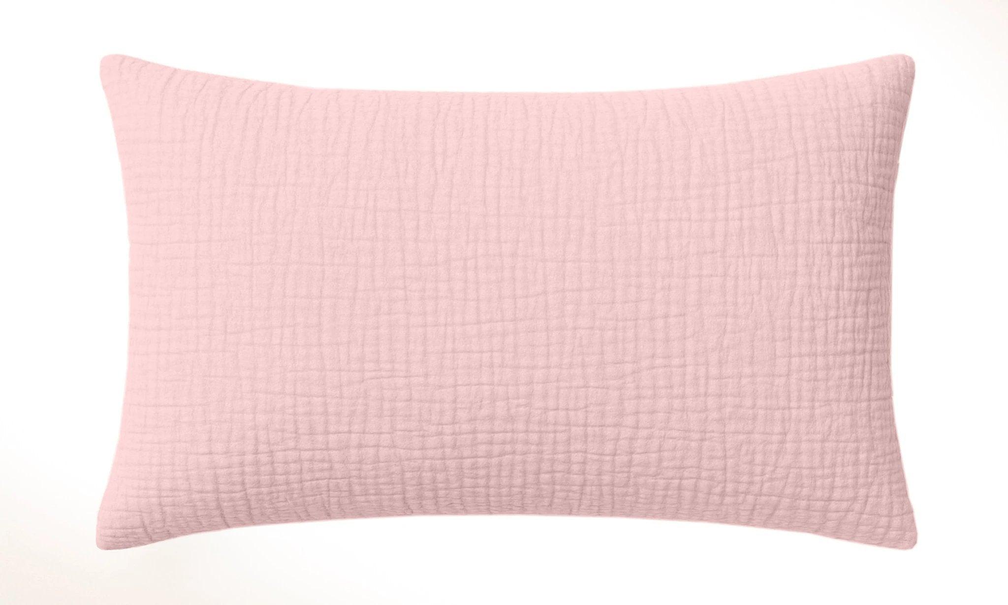 Taie d'oreiller 100% gaze de coton lavé rose lotus by Baton Rouge