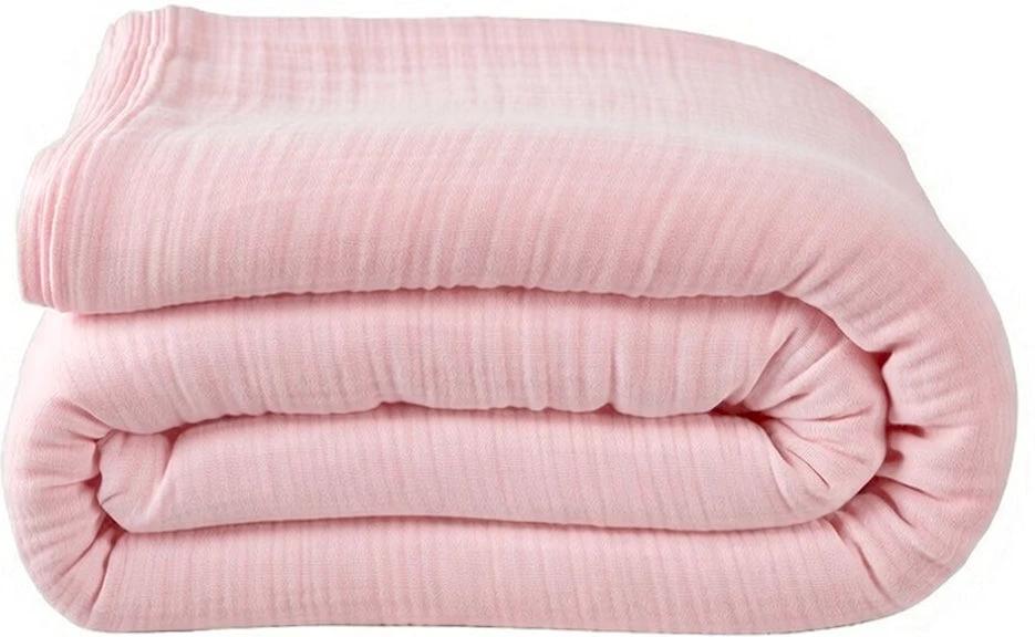 Housse de couette 100% gaze de coton lavé rose lotus by Baton Rouge