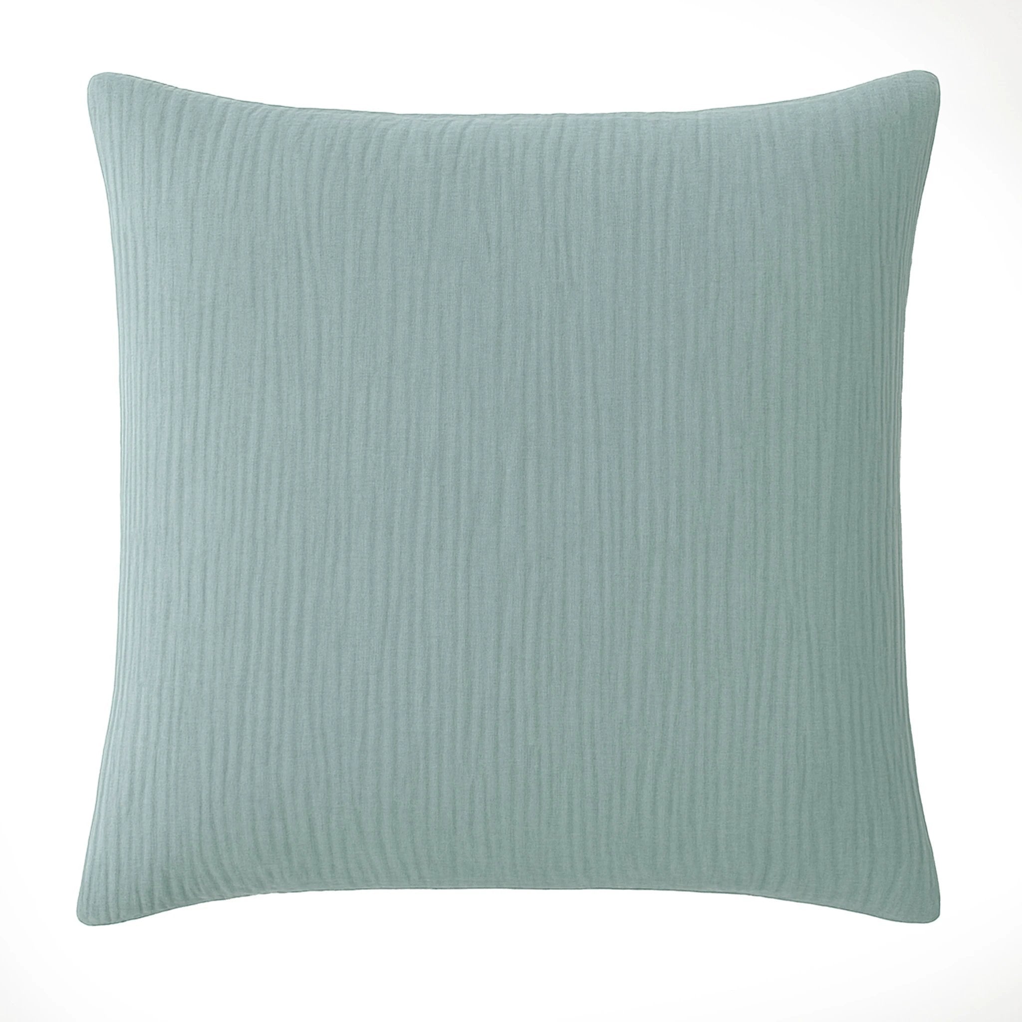 Taie d'oreiller 100% gaze de coton lavé bleu givrée by Baton Rouge