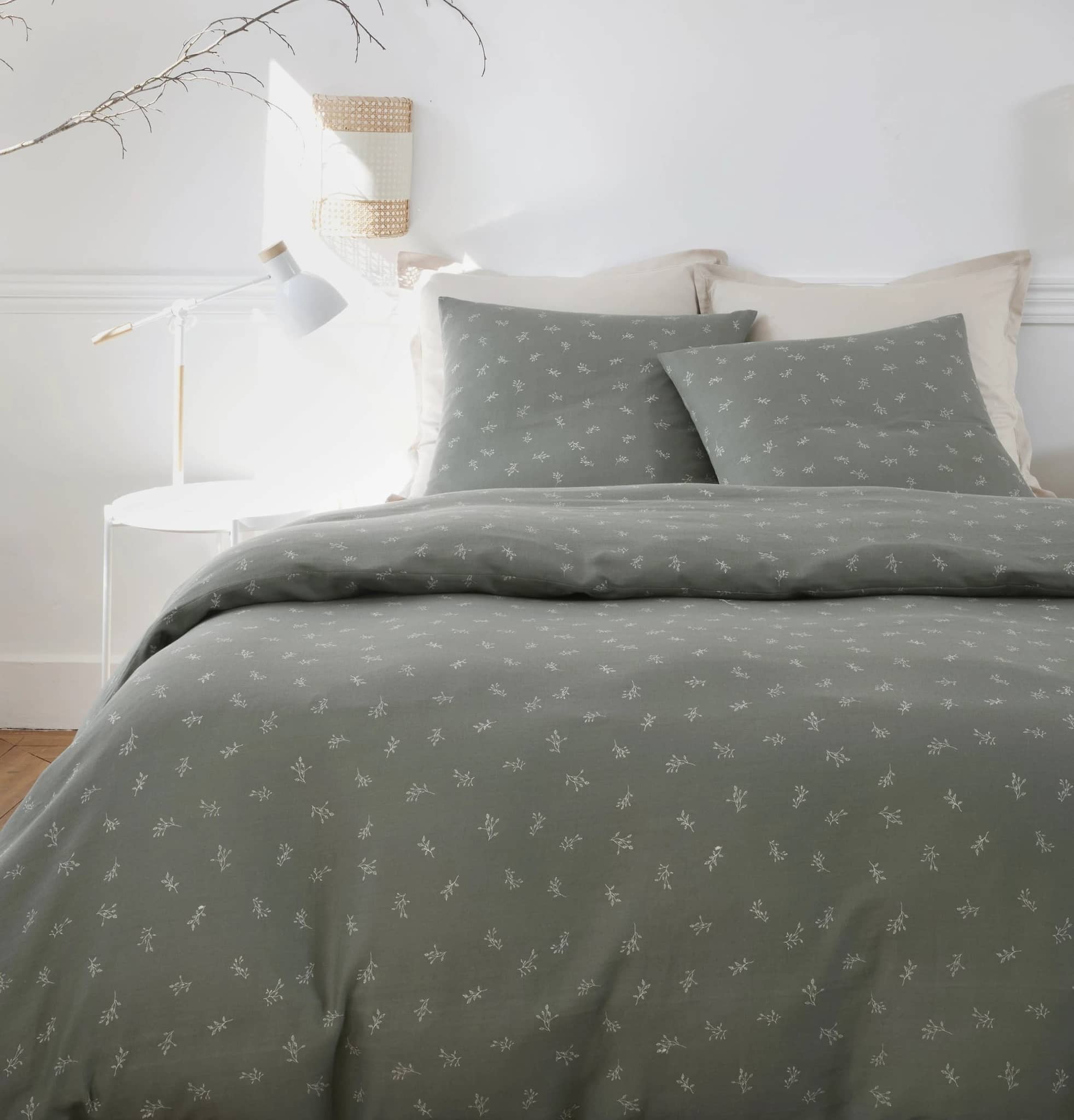 Parure housse de couette 3pcs 100% gaze de coton imprimé celestine by Baton Rouge