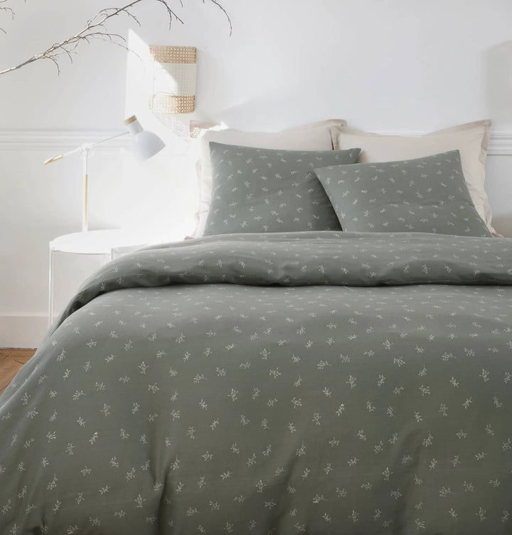 Parure housse de couette 3pcs 100% gaze de coton imprimé celestine by Baton Rouge