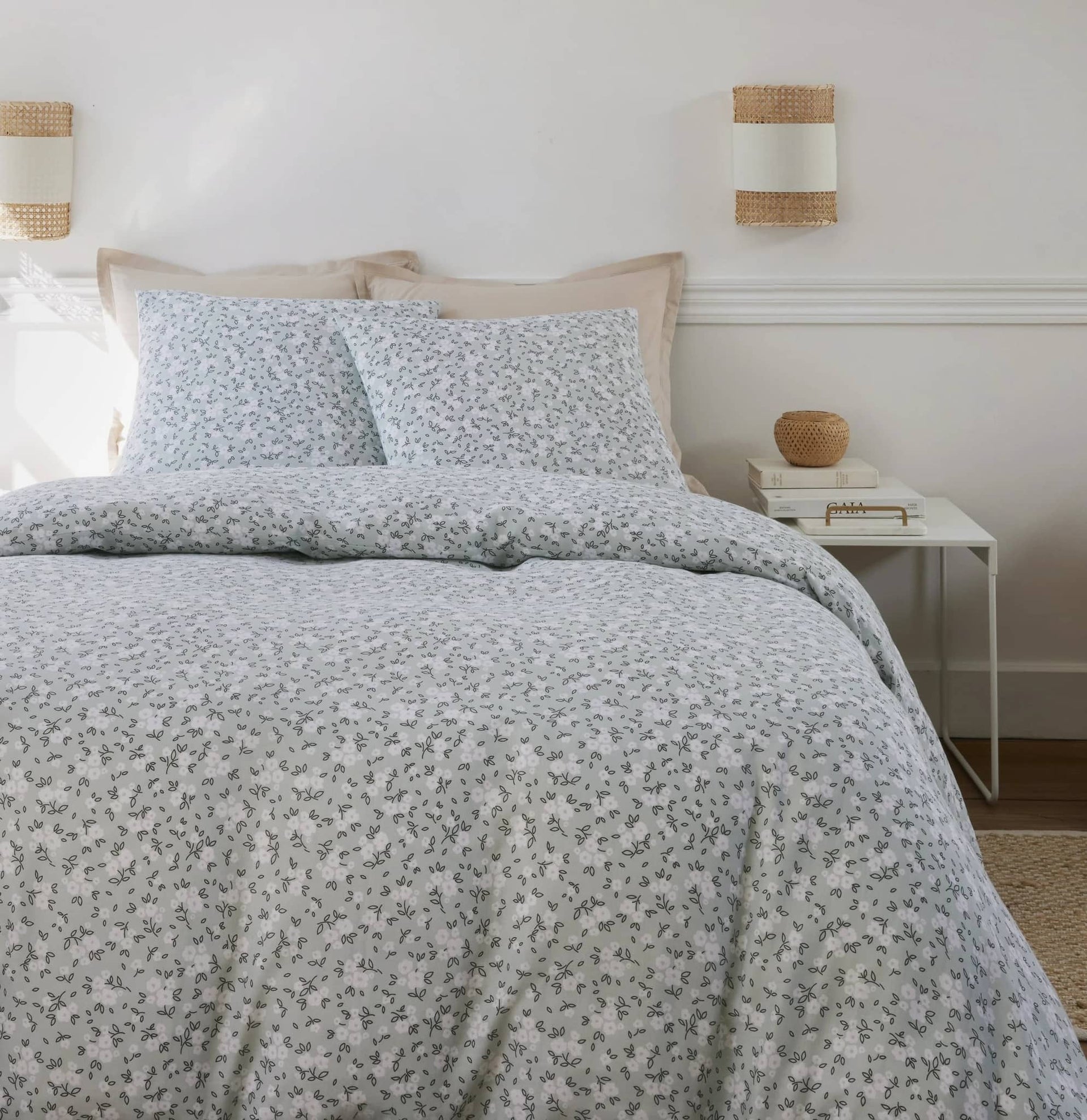 Parure housse de couette 3pcs 100% gaze de coton imprimé edana by Baton Rouge