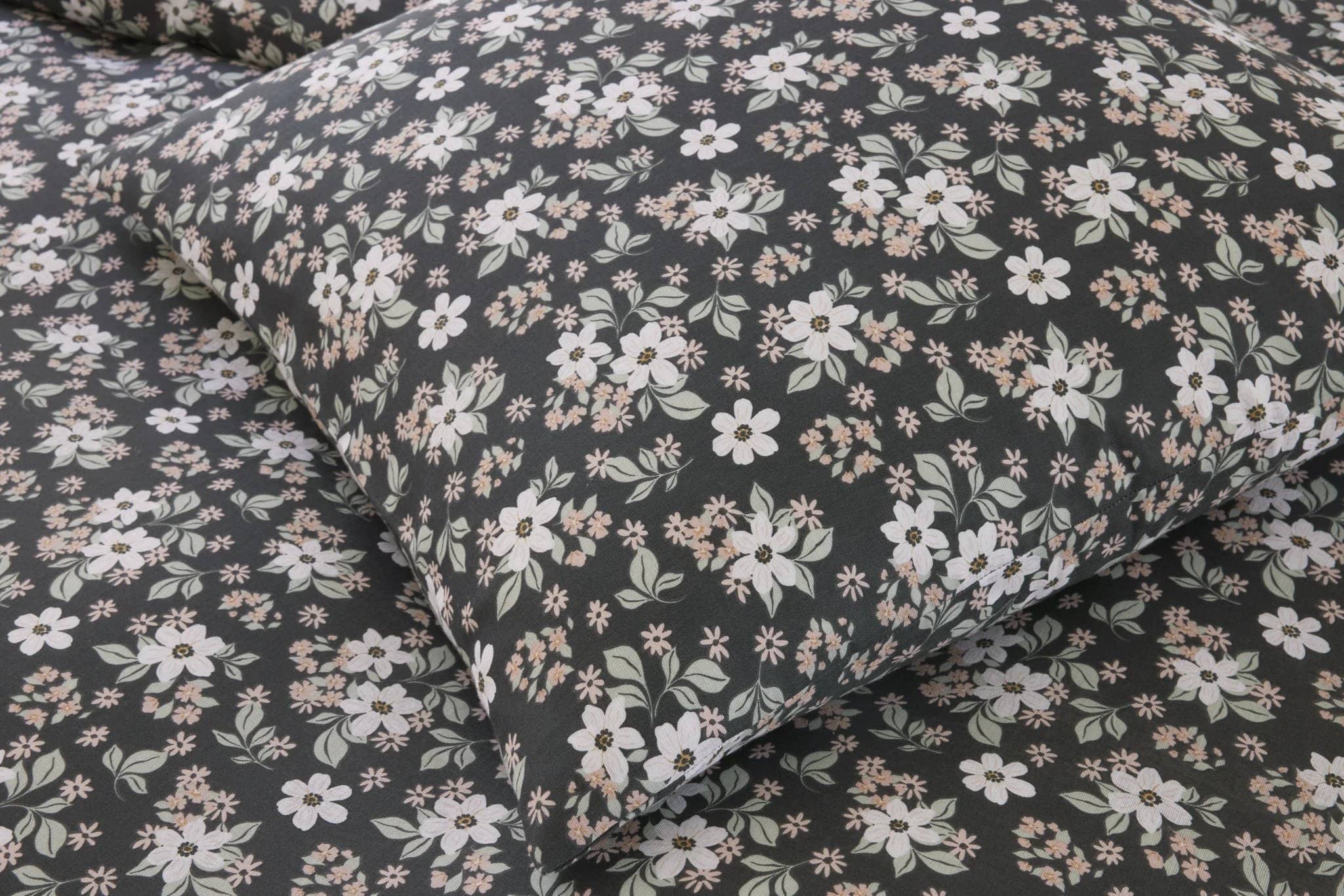 Parure housse de couette 3pcs 100% gaze de coton imprimé sakuria by Baton Rouge