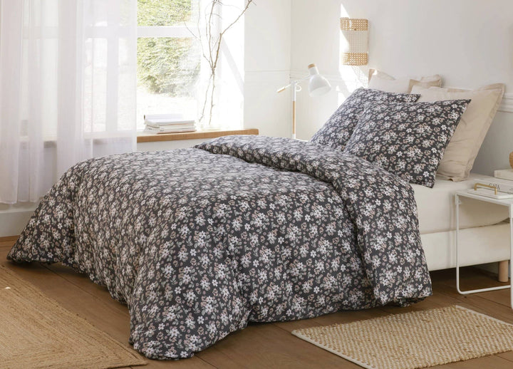 Parure housse de couette 3pcs 100% gaze de coton imprimé sakuria by Baton Rouge
