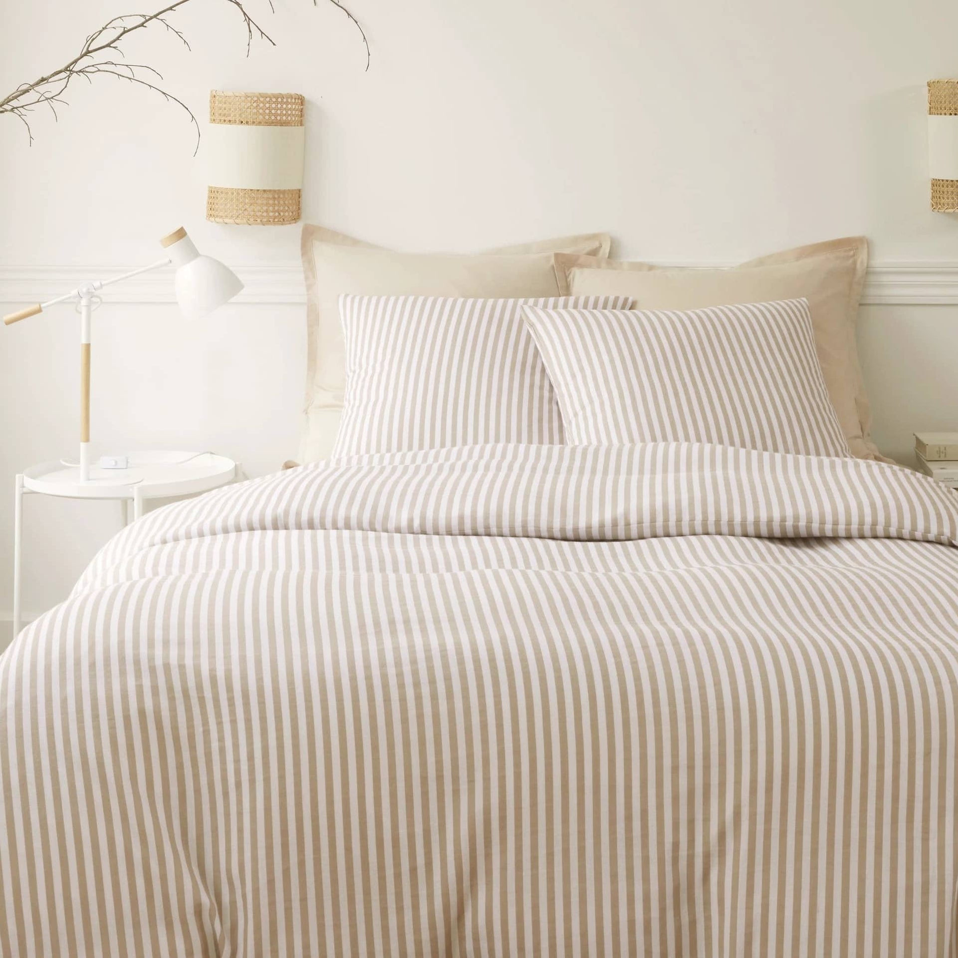 Parure housse de couette 3pcs 100% gaze de coton imprimé sole•s by Baton Rouge