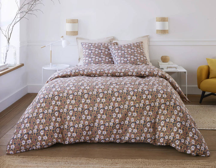 Parure housse de couette 3pcs 100% gaze de coton imprimé verone by Baton Rouge