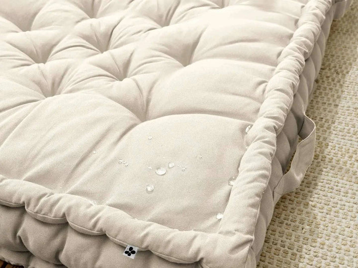 Coussin de sol 50 x 50 x 10 cm Coton uni KALA Grège by L'effet papillon