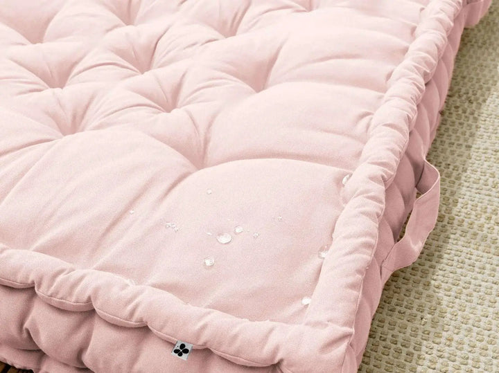 Coussin de sol 50 x 50 x 10 cm Coton uni KALA Pivoine by L'effet papillon