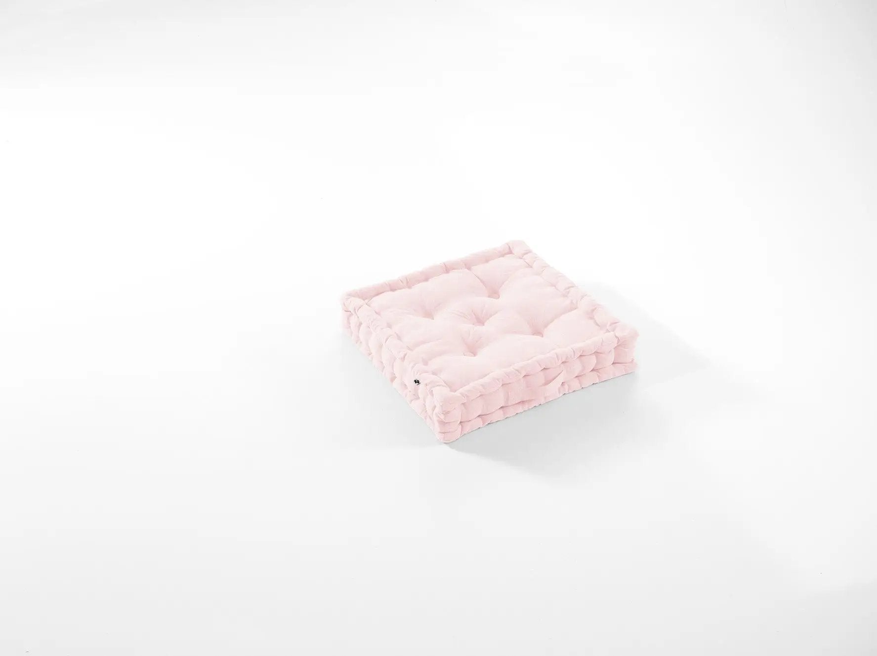 Coussin de sol 50 x 50 x 10 cm Coton uni KALA Pivoine by L'effet papillon