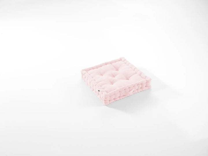 Coussin de sol 50 x 50 x 10 cm Coton uni KALA Pivoine by L'effet papillon