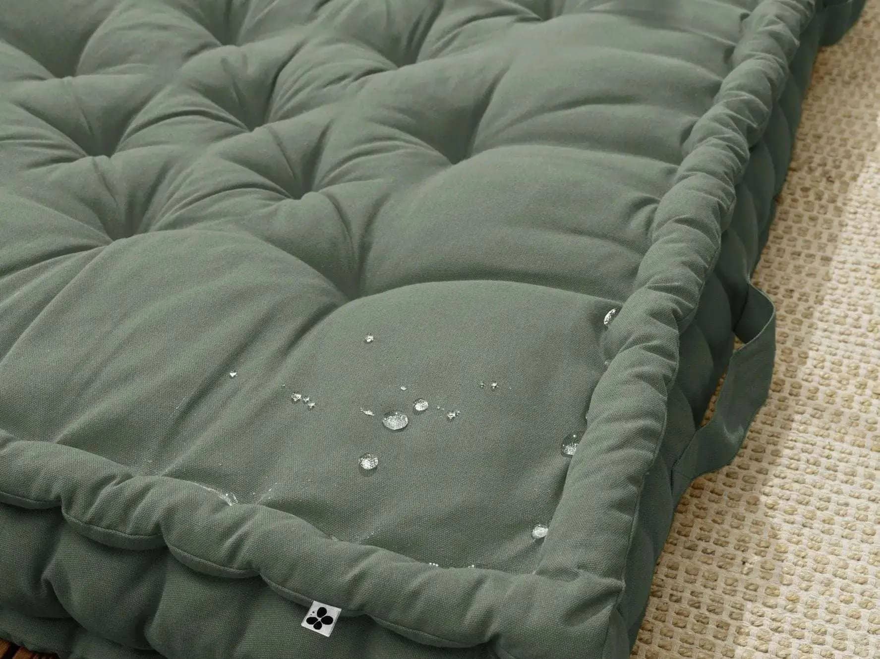 Coussin de sol 50 x 50 x 10 cm Coton uni KALA Romarin by L'effet papillon