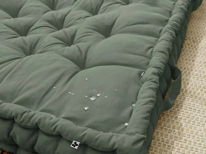 Coussin de sol 50 x 50 x 10 cm Coton uni KALA Romarin by L'effet papillon