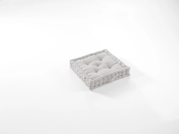 Coussin de sol 50 x 50 x 10 cm Coton uni KALA Nuage by L'effet papillon