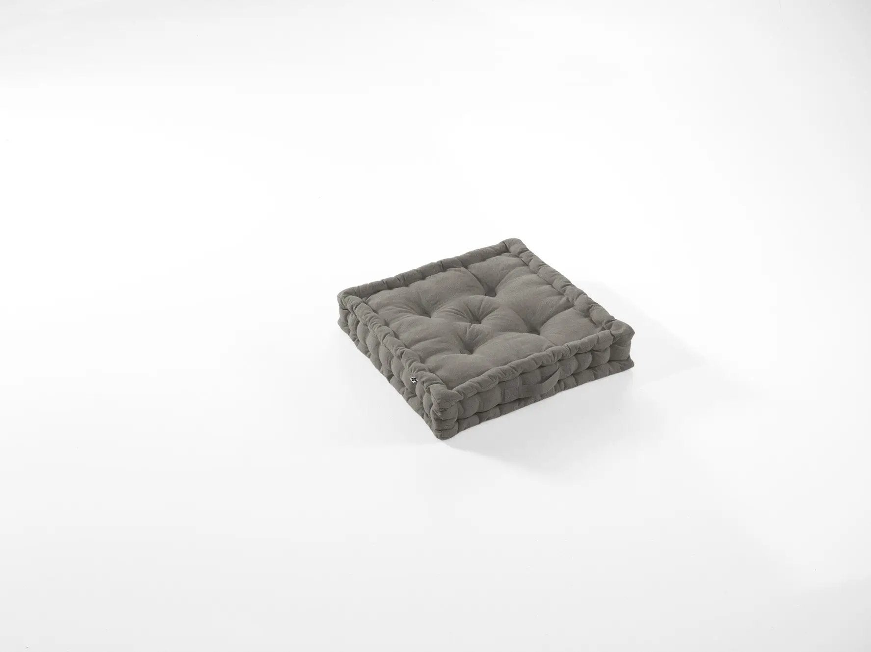 Coussin de sol 50 x 50 x 10 cm Coton uni KALA Granit by L'effet papillon