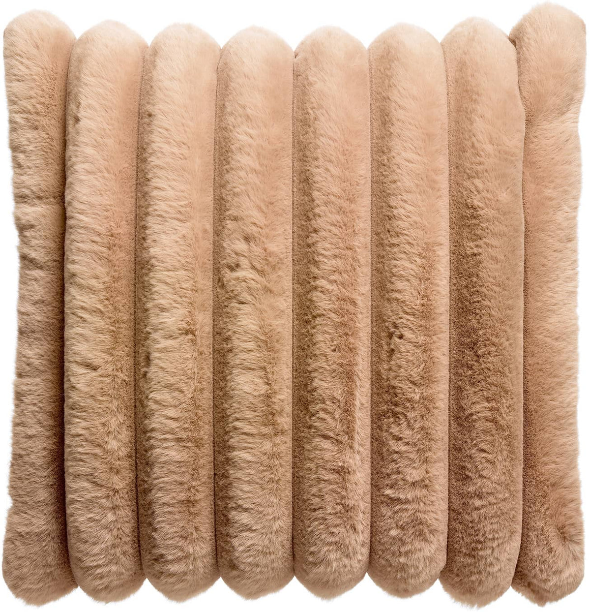 Coussin Alice fausse fourrure Muscade Casa Plume