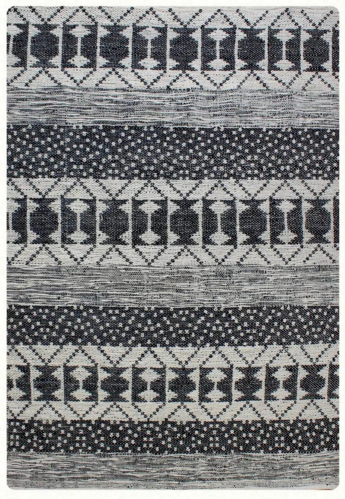 Tapis Zambezi Ivoire/charbon by The Rug Republic