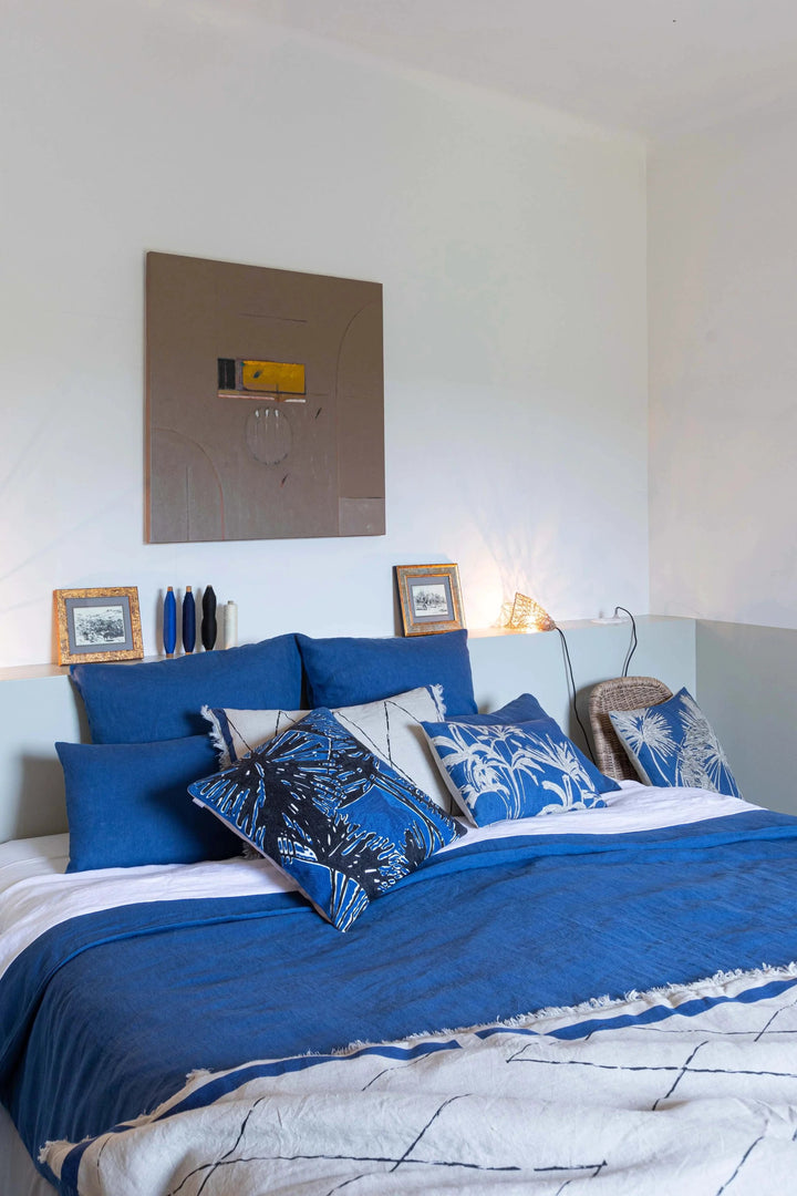 Drap housse stonewashed Zeff Blanc by Vivaraise