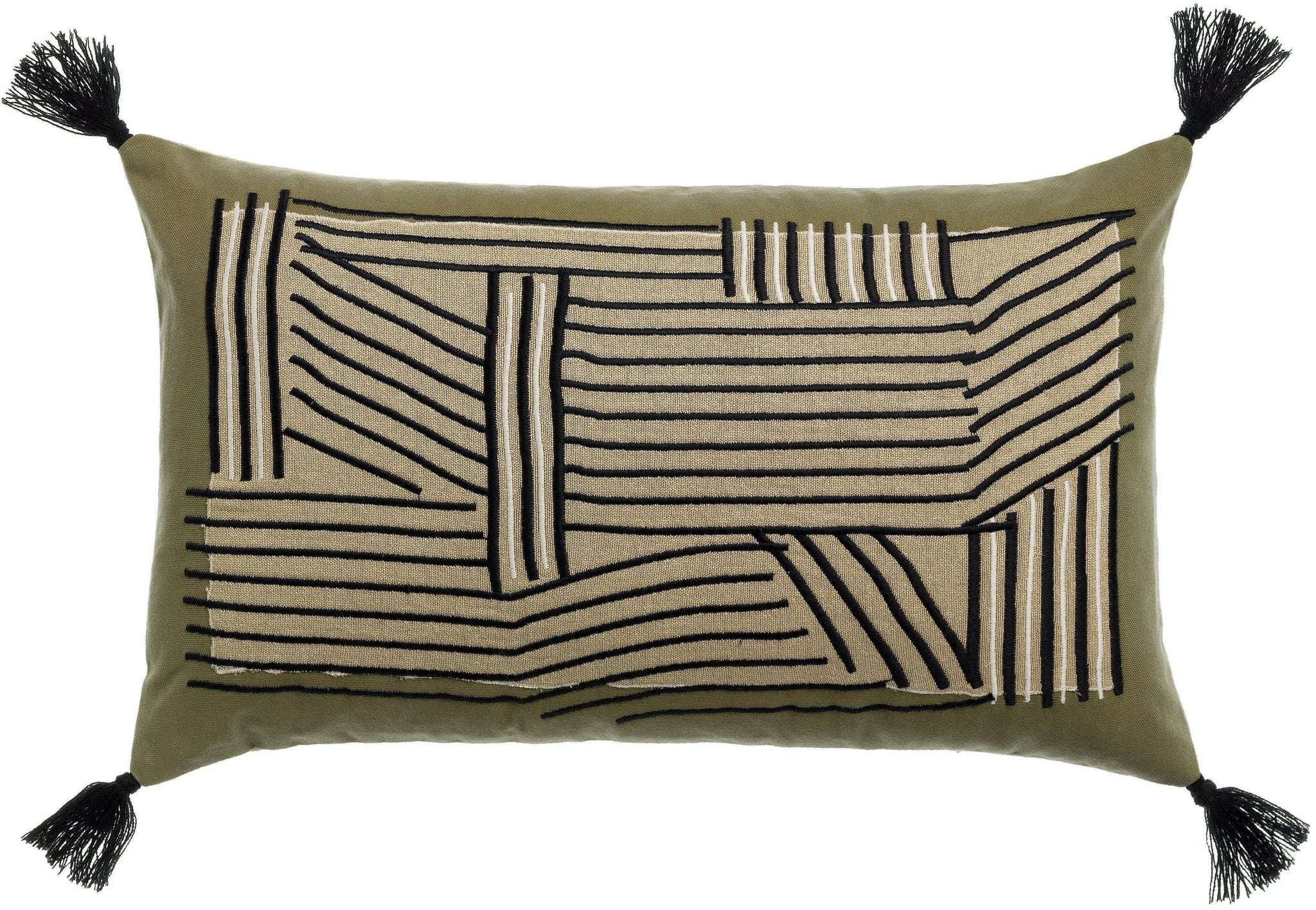 Coussin brodé Kori cèdre by Vivaraise