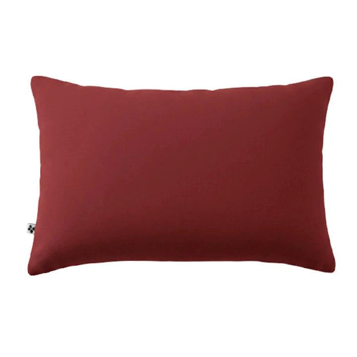 Taie d'oreiller 80 x 80 cm Gaze de coton unie GAÏA Lie de vin by L'effet papillon