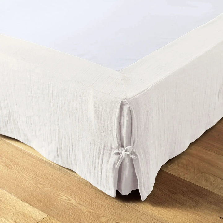 Cache-sommier Gaze de coton unie GAÏA Chantilly by L'effet papillon