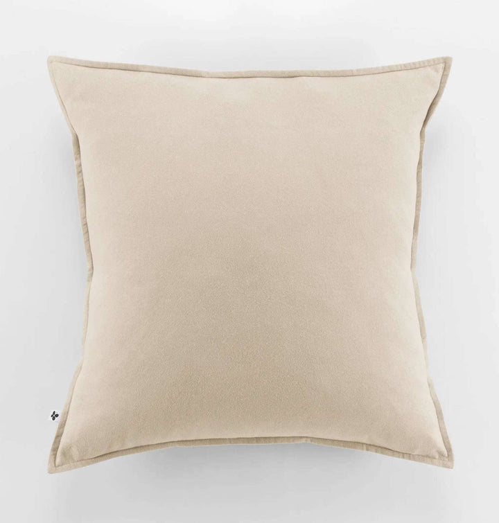 Taie d'oreiller 63 x 63 cm Flanelle unie CANDICE Sable by L'effet papillon
